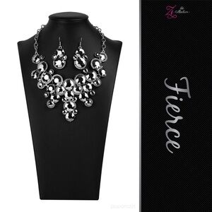 NWT Zi Collection 2020 Paparazzi "Fierce" Necklace & Earring Statement Set BOLD